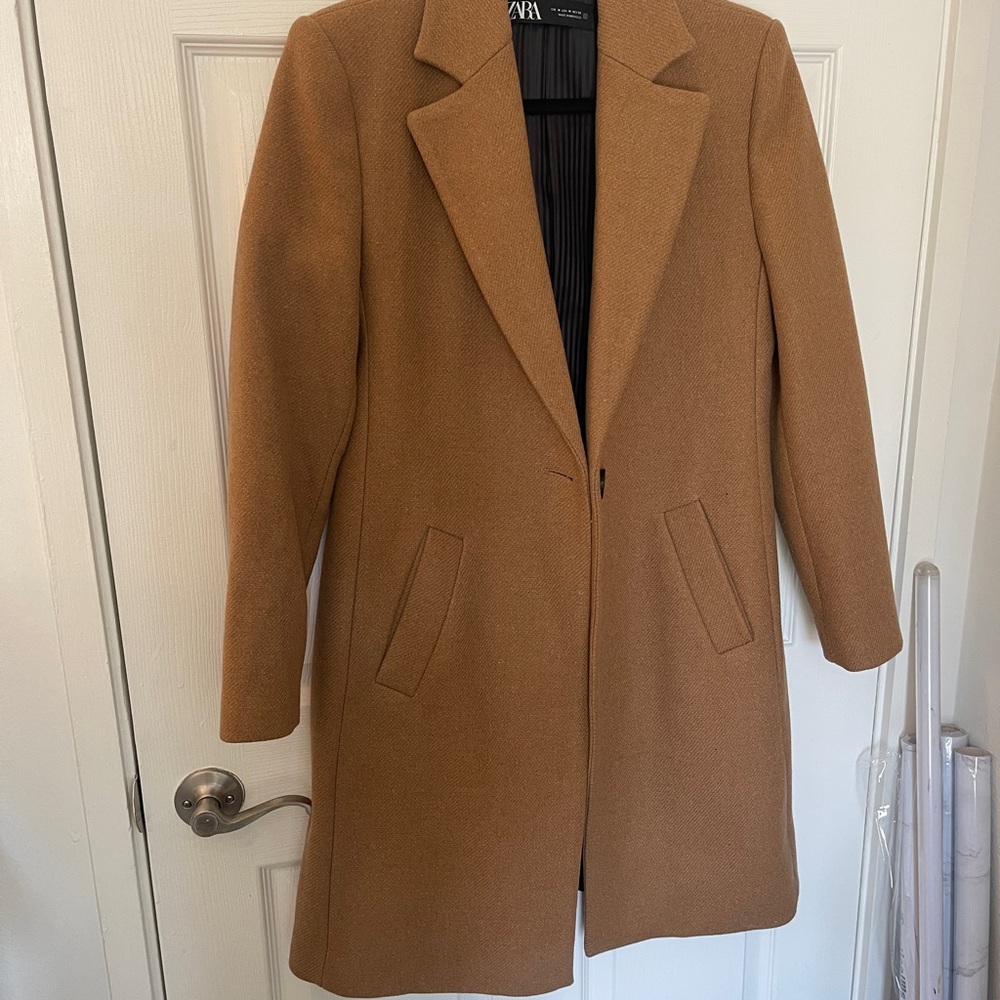 Zara Camel Wool Blend Jacket
